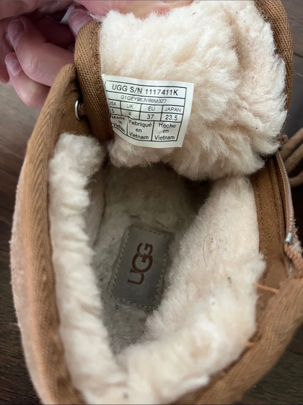 UGG Kids Chestnut Suede Lace-Up Zip Ankle Boot